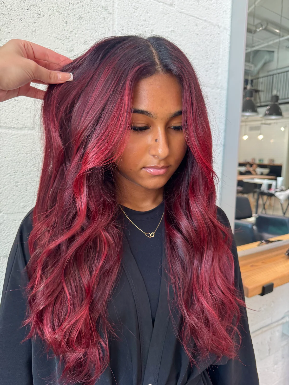 Red balayage